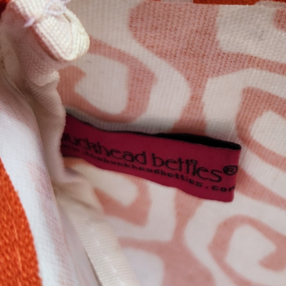 Free with purchase 2 Buckhead Betties Cosmetic Bags Orange + White ZBP-11498 NWT - Picture 7 of 9
